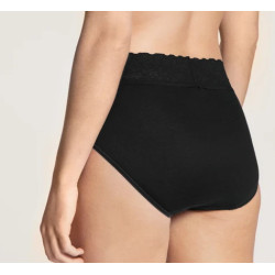 Calida Tanga Brief 100% Cotton Black