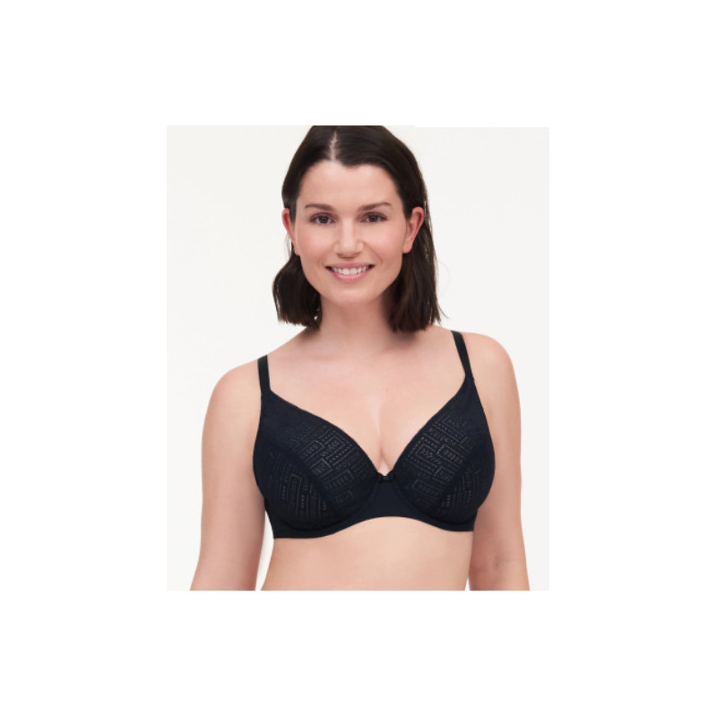 Femilet Full Cup Bra Daily Graphic F94610 Black