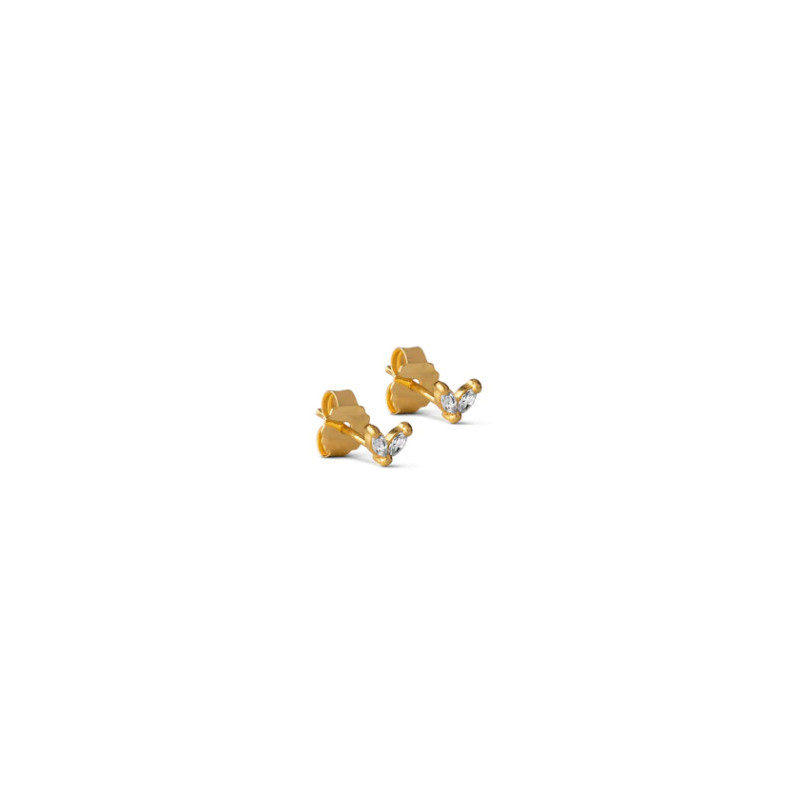 Enamel Lillie Stud E209GM Gold