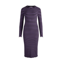 Mads Nørdgaard 5x5 Stripe Boa Dress 201658 Purple/Black