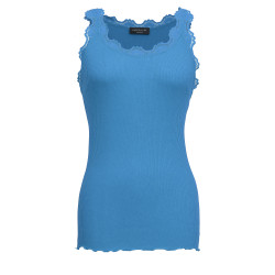 Rosemunde Silk T-shirt w. Lace 5205-234 Mailubu Blue