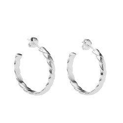 Pico Agnes Hoops Silverplated