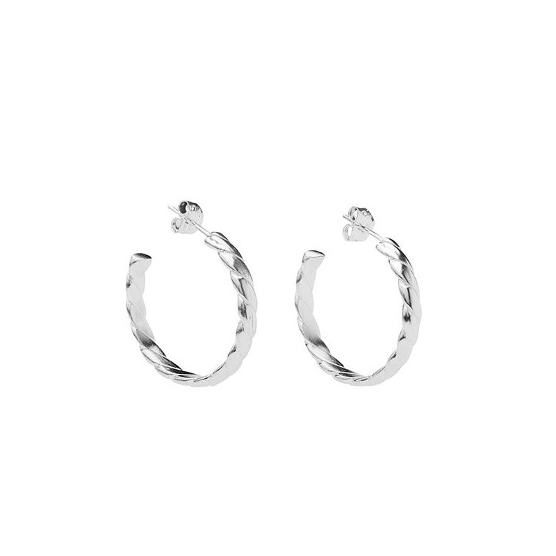 Pico Agnes Hoops Silverplated