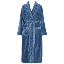 Missya Filipa Fleece Robe Long 13401 Dark Denim Blue