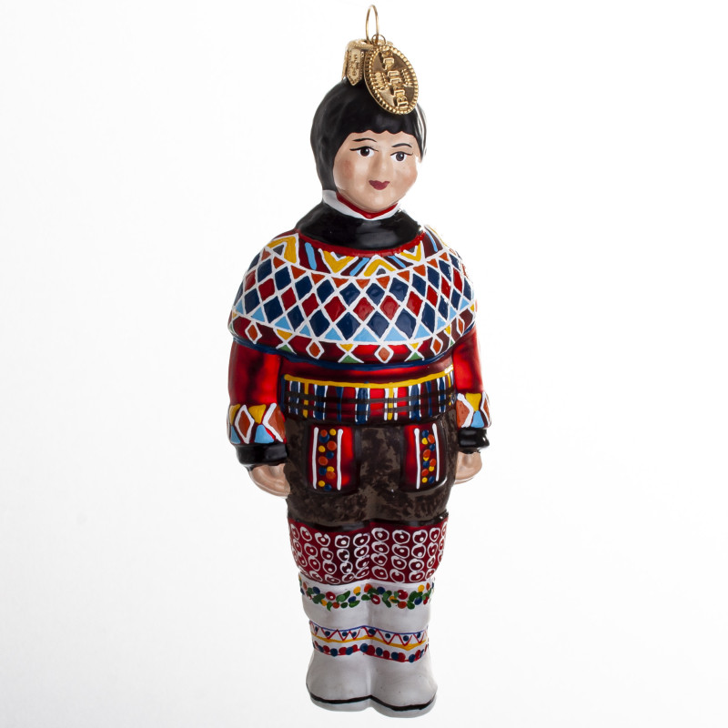 BRINK NORDIC Julekugle - 14cm Girl Greenland