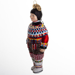 BRINK NORDIC Julekugle - 14cm Girl Greenland