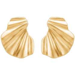 Enamel Earring E70GM Wave Gold