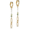 Enamel Hoops E284G Abigail Kaki/Light Green/Perls