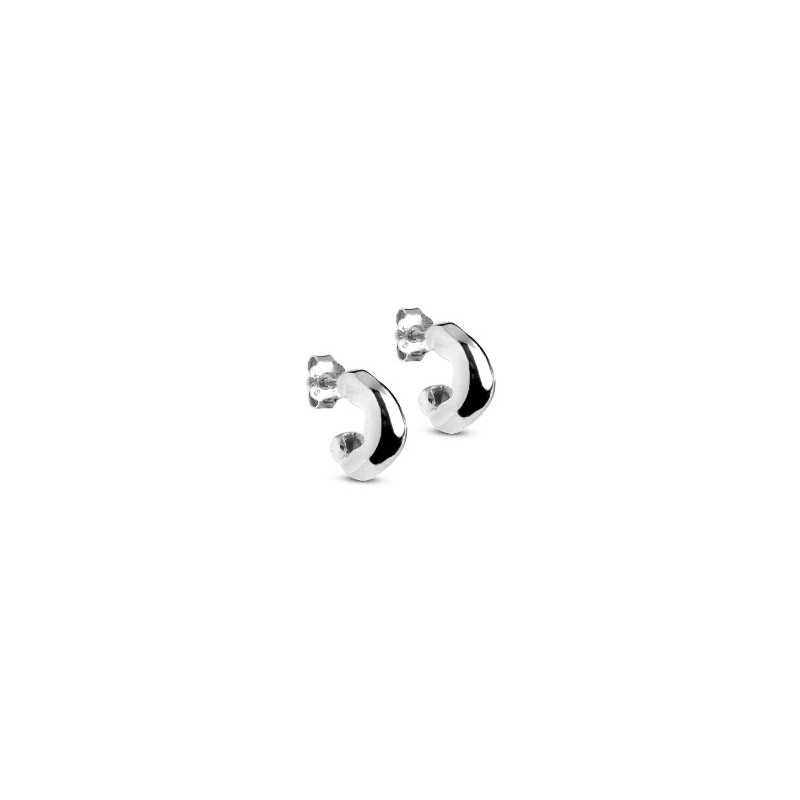 Enamel Hoops E297S Gianna Small Silver