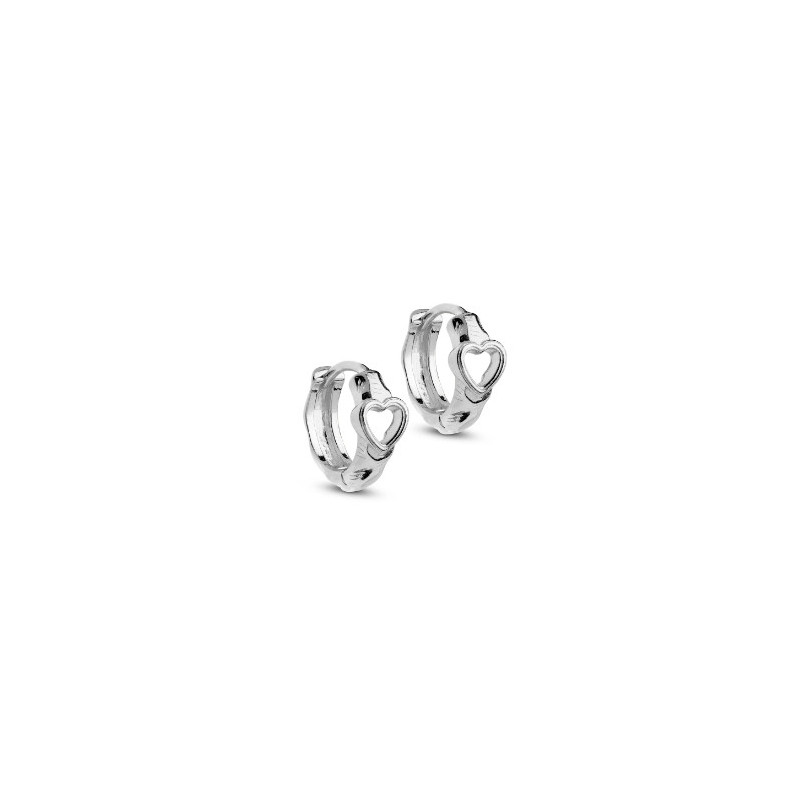 Enamel Hoops E298G Kajsa Silver