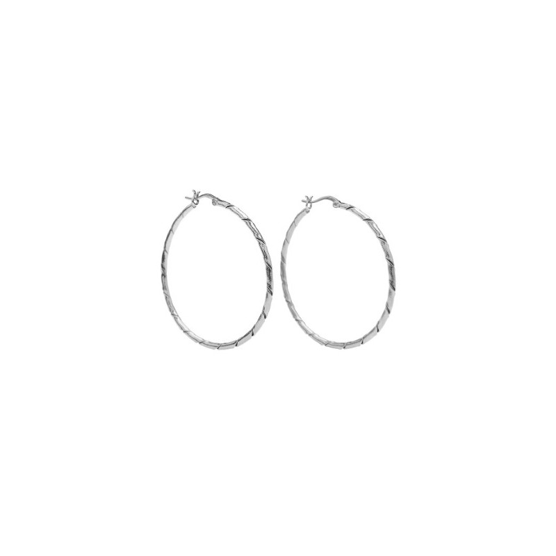 Pico Mulle Grande Hoops R01024 Silver