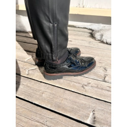 SUBLIMS Stretch Pants Leather Look S-387  Black