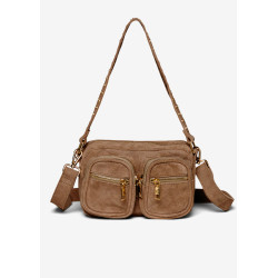 Noella Kendra Bag Real Suede w/Gold Taupe