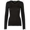 Rosemunde Silk T-Shirt W. Lace 6996-010 Black