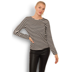 Copenhagen Luxe Viscose Shirt 6402 Black Stripes