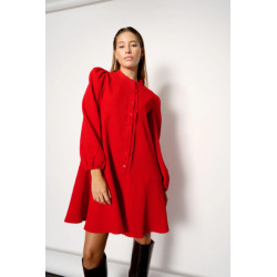 Noella Pastis Ruffle Dress 12341037 Electric Red