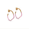 Enamel Sway Hoops E315G Light Pink
