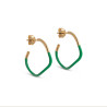 Enamel Sway Hoops E315G Petrol Green