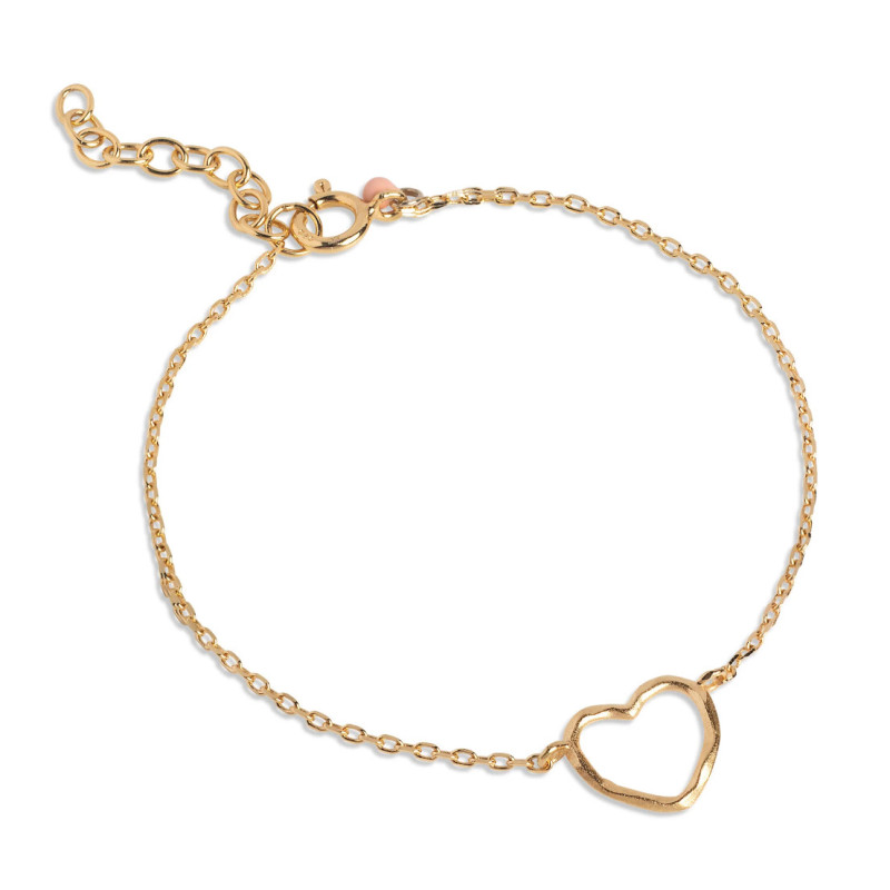 Enamel Organic Heart Bracelet B112GM Gold