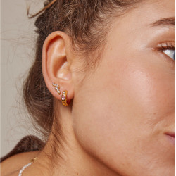 Enamel Lydia Studs E302G Gold