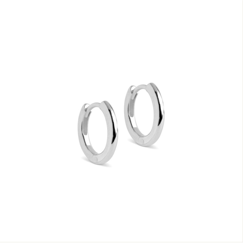 Enamel Chunky Classic 10 Hoops W249S Silver