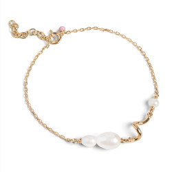 Enamel Pearlie Twist Bracelet B113G Gold