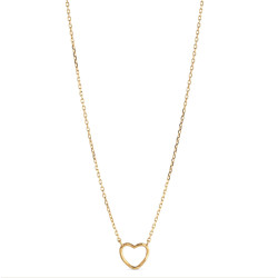 Enamel Organic Heart Necklace N102Gm Gold