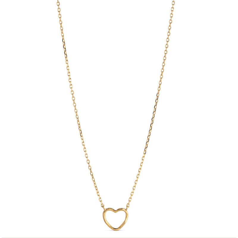 Enamel Organic Heart Necklace N102Gm Gold