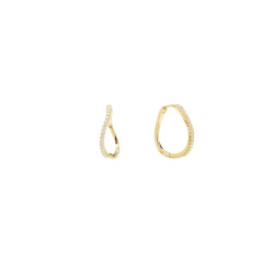 Pico Amelia Petit Hoops T01004-Clear Gold