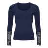 Tim & Simonsen Mary Blouse W/Lace LS H5-604 Blue