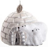 BRINK NORDIC  Julekugle - Iglo 9 cm Hvid