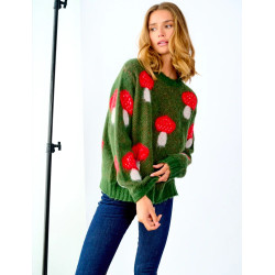 Noella Lena Knit Sweater 12360031 Mushroom Army