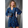 Noella Pina Aya Wrap Dress 12341083 Electric Blue Mix