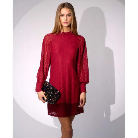 Noella Texas Lace Dress 12340078 Red