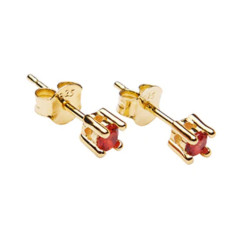 Pico Cecilie Stud Goldplated Red