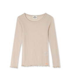 Mads Nørgaard Pointella Troja Tee LS 203454 Oatmeal Melange