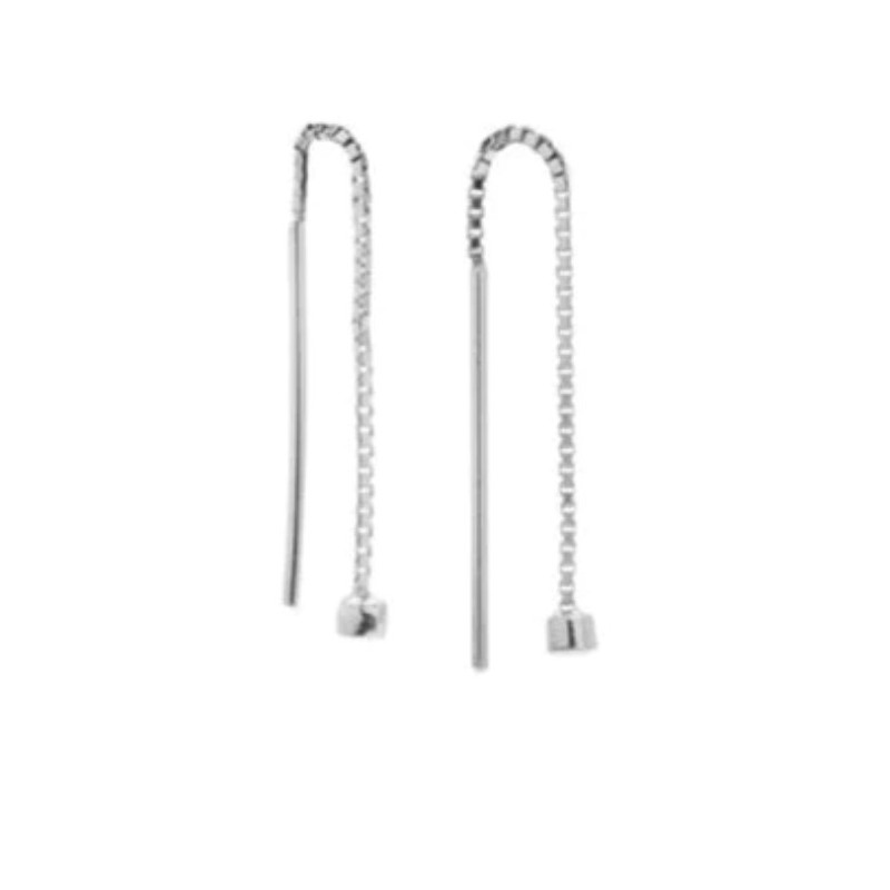 Pico Crystal Chain Earrings D01044 Silver