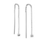 Pico Crystal Chain Earrings D01044 Silver
