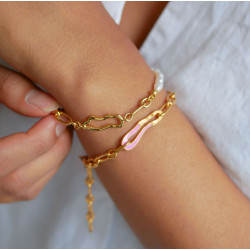 Enamel Juliana Bracelet B103G Gold-plated Pearl