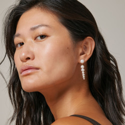 Enamel Carmen Earrings E346GM Gold-plated pearls