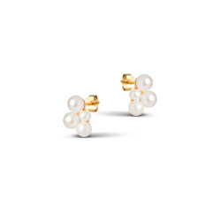 Enamel Mae Earrings E354GM Gold-plated Pearl