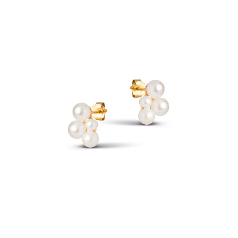 Enamel Mae Earrings E354GM Gold-plated Pearl