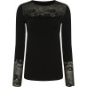 Tim & Simonsen Nancy Blouse Lacechest LS H5-18613 Black