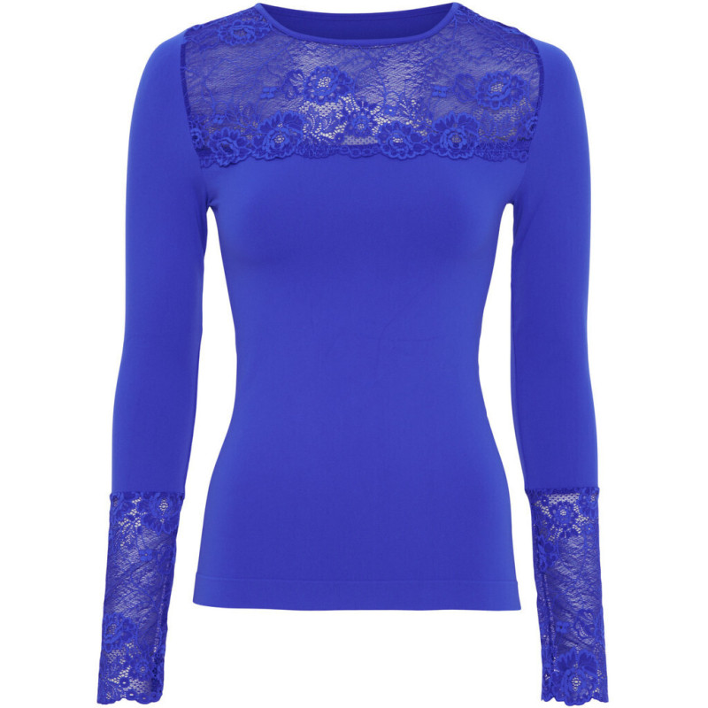 Tim & Simonsen Nancy Blouse Lacechest LS H5-18613 Bluette