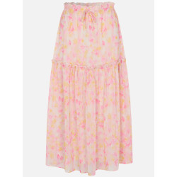 Rosemunde Recycled Chiffon Skirt W0457-9801 Big Rosa Flower Print