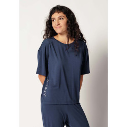 SKINY Long Shirt Short Sleeve - Night In Skiny 081244 Cheeky Navy