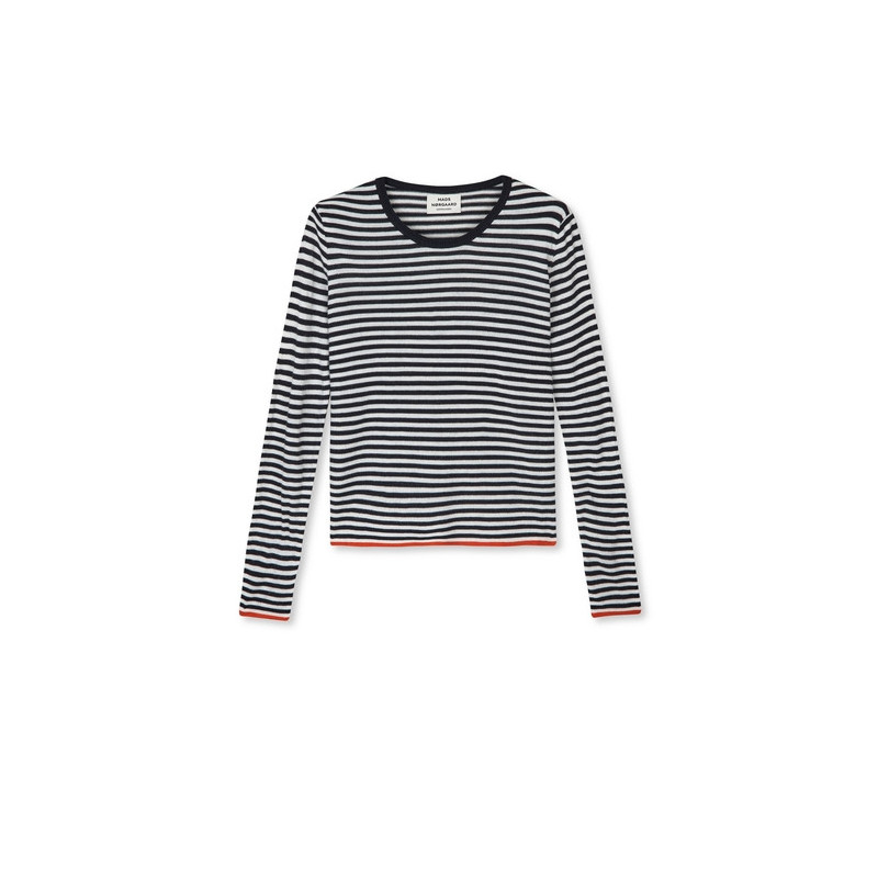 Mads Nørgaard One Stripe Ellis Knit 203894 Black/Ecru