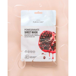 Pure & Care FACE Cotton Sheet Mask - Pomegranate