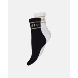 HYPEtheDETAIL Tennis Sock 2-Pack 3-21491-80 9005 Black w.Gold