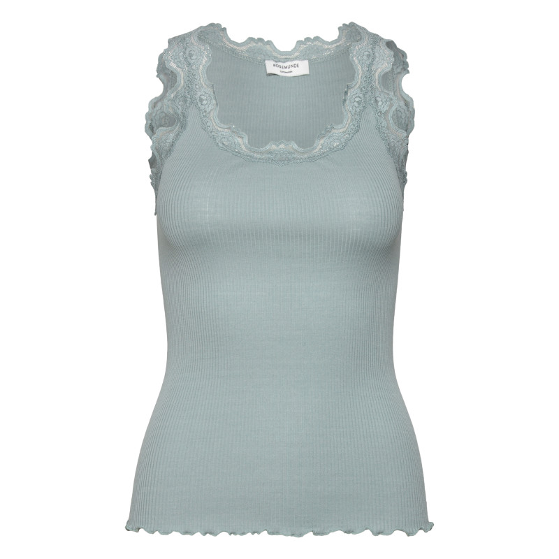 Rosemunde Silk Top W/Lace 5205-159 Blue Mist